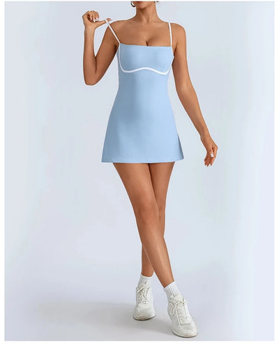 Golf Tennis Dress with Pad Sports Set Yoga for Women Workout Pickleball Clothing Badminton Skorts Activewear