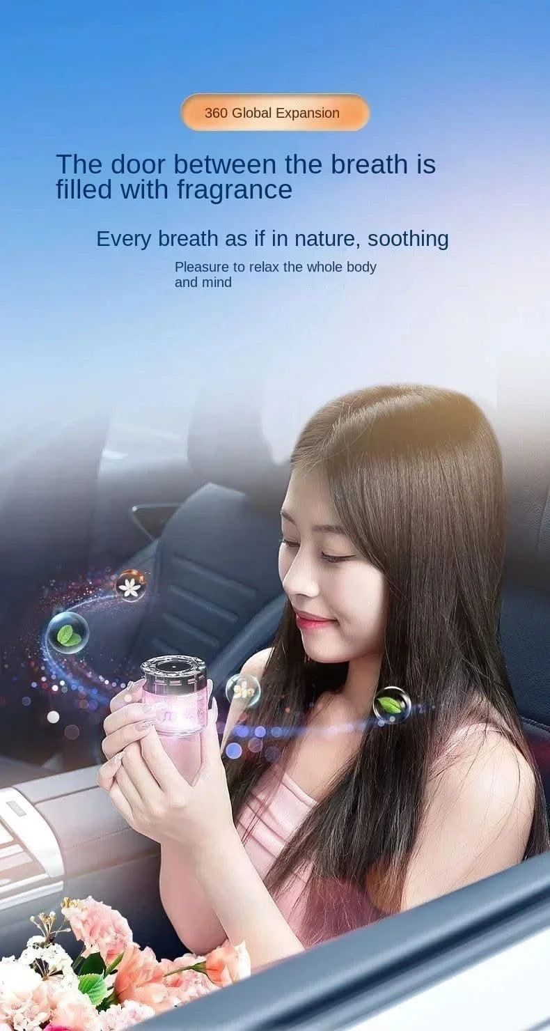 Luxury Car Perfume Solid Balm, Long-Lasting Light Fragrance, Odor Eliminator, Quicksand Design becoming a popular car ornament