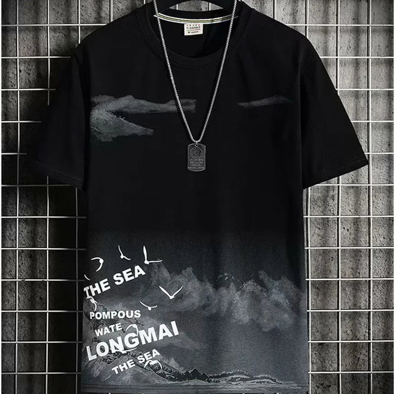Trendy Suits for men  Men's Summer Shorts Set Gym Outfit Student Short Sleeve Tee 2 Piece Set Tracksuits Men Casual Men Clothing