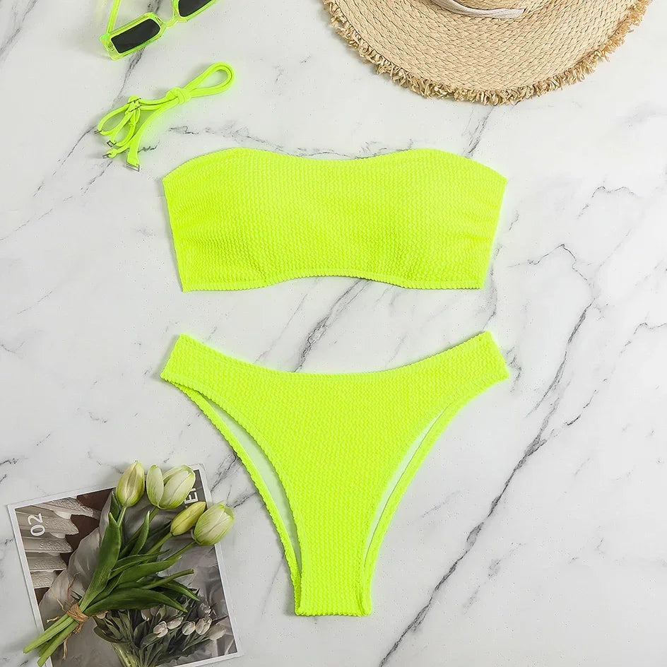 Sexy Women's Swimsuit 2025 Summer Bikini Two-piece Swimwear for Woman Beachwear Halter Bikinis Sets Swimming Beach Bathing Suits