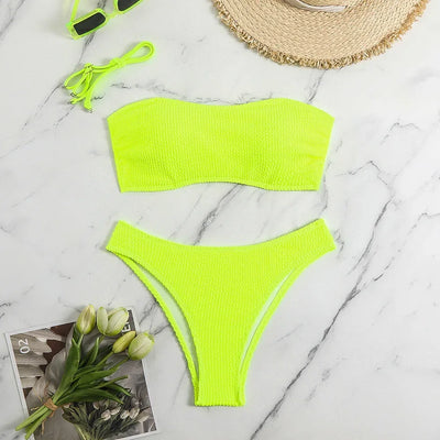 Sexy Women's Swimsuit 2025 Summer Bikini Two-piece Swimwear for Woman Beachwear Halter Bikinis Sets Swimming Beach Bathing Suits