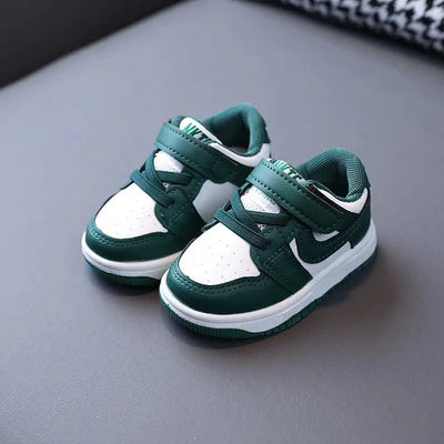 Children's Sports Shoes Boys'  Girls' Board Shoes Korean-style Boys' Baby Shoes White Sneakers Walking Shoes Comfortable  Daily