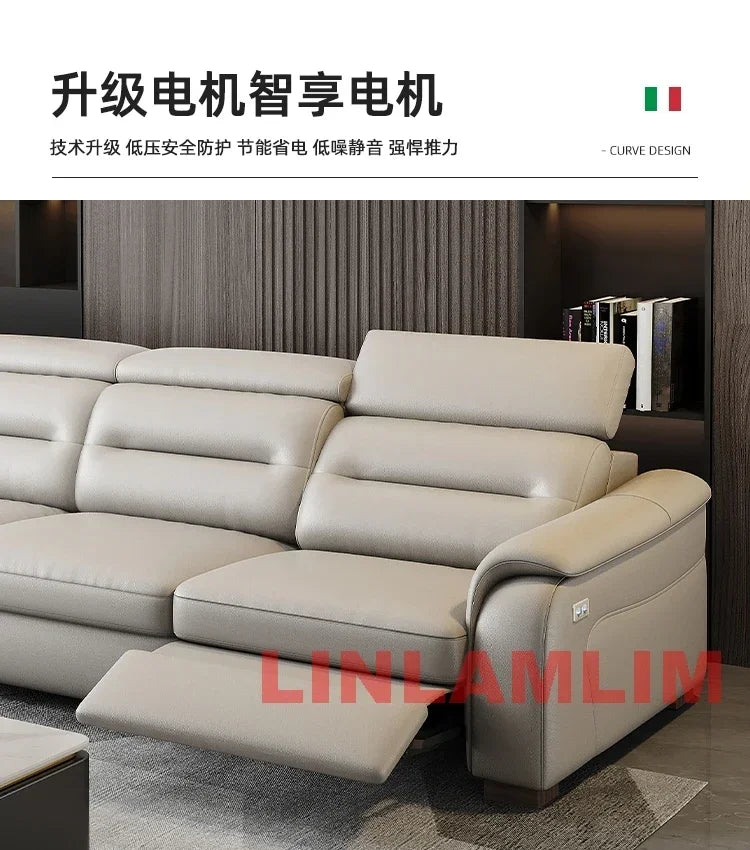 MANBAS Multifunctional Convertible Sofa Bed With Eletric Recliner, Folding Sofa Cama With Power Reclining Seats & Storage Box