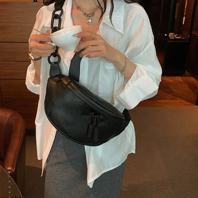 Designer Woman Waist Bag Quality Soft Leather Fanny Pack Purse Fashion Brand Ladies Belt Bag Luxury Shoulder Crossbody Chest Bag
