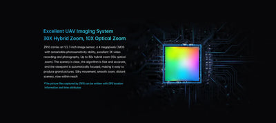 SIYI ZR10 Optical Pod QHD 30X Hbrid 10X Optical Zoom 3 Axis Gimbal Camera for UAV Drone