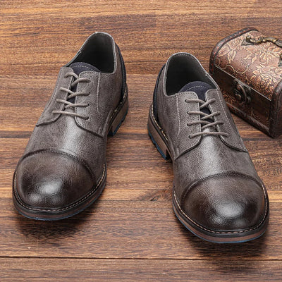 Men's Formal Shoes British Retro Brogue Shoes Mens Casual Business Leather Oxfords Men Office Dress Shoe Flats