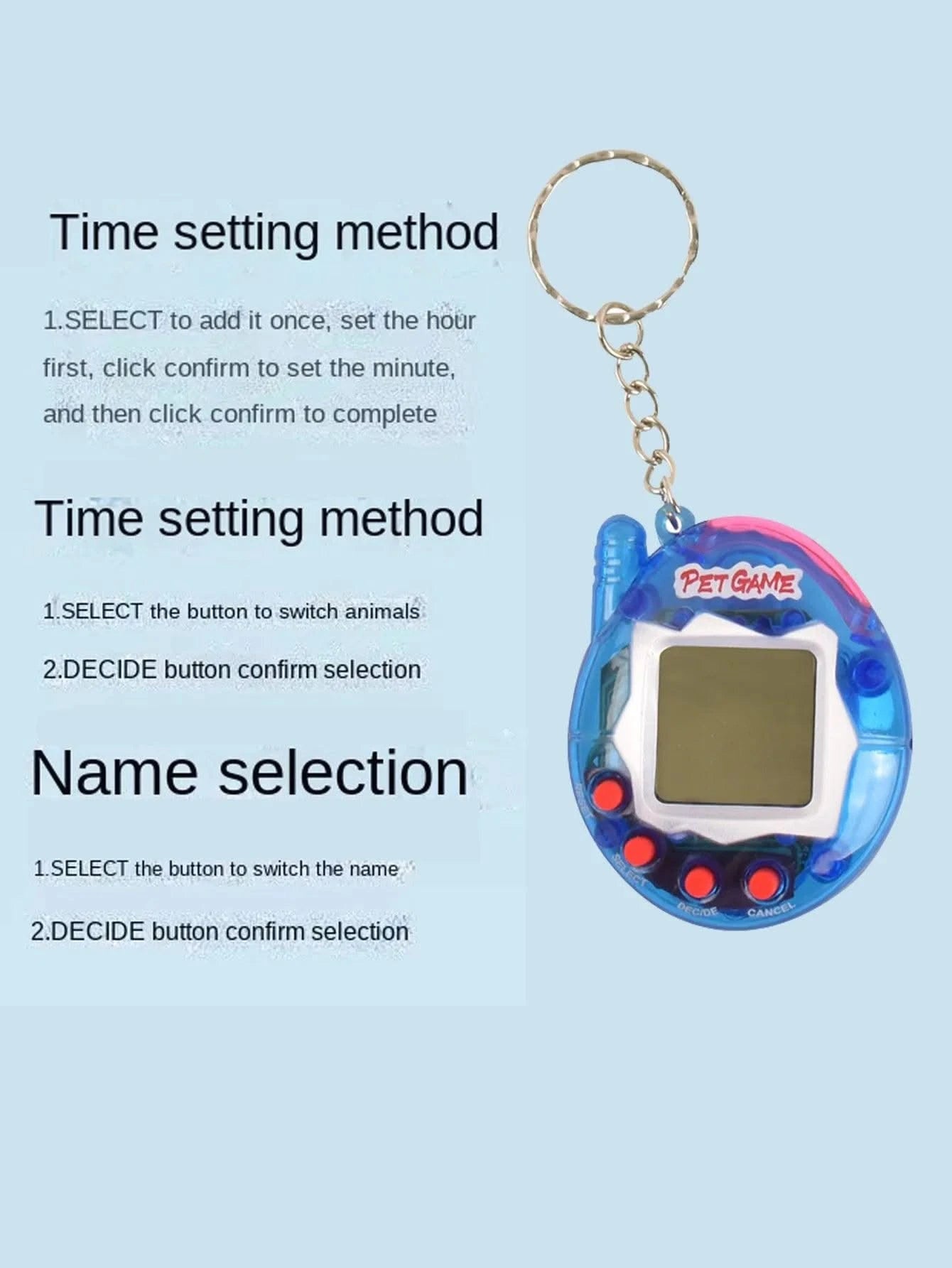 Retro Handheld Virtual Pet Game - Compact, Easy-to-Use, Interactive Fun - Perfect Gift for Holidays & Gamers