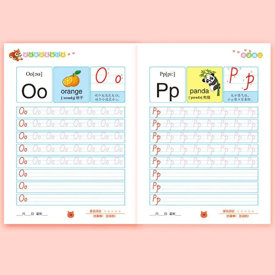 Hot SaleEnglish Excercise Book，Writing Learning English，For Kid Children kindergarten Exercises Calligraphy Practice Book libros