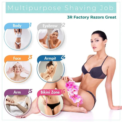 5pcs Razor and Face Razor for Women and Men, Eyebrow Hair Trimmer and Shaver with Protective Cover,Safe