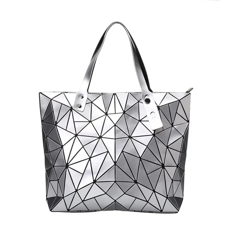 New Luxury Handbags Women Bags Designer Beach Large Tote Hologram Shoulder Bag Sac A Main Geometric Bag Bolsa Feminina Silver