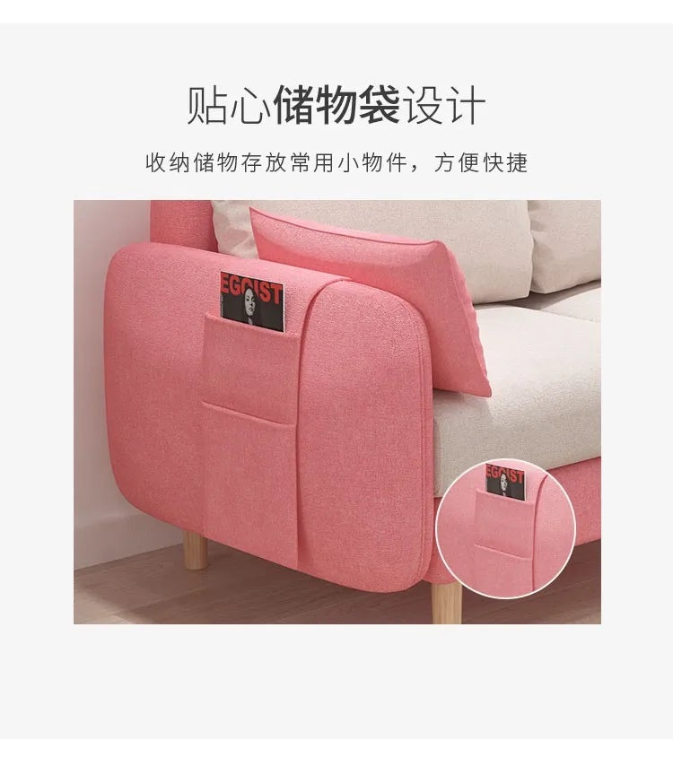 Comfortable Elegant Sofa Beds Modern Pink Multifunctional Classic Sofa Beds Double Storage Sofa Camas Living Room Furniture