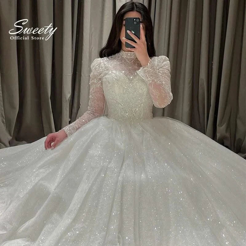 Wedding Dress Beading With Embroidery Lace Sequins
