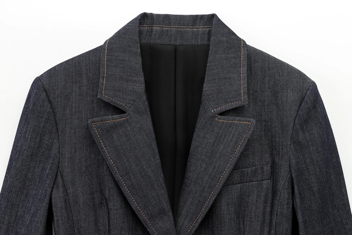 TRAFZA 2025 Spring Women Fashion Denim Blazer  Long Sleeves Tight Coat Female Vintage Streetwear Woman Jacket Top Trendy