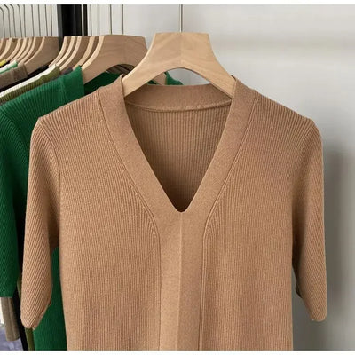 2025 Summer New T-shirts for Women Elegant Fashion Short Sleeve T-shirt Female Trend Tops Ladies Tees Basic Tops Clothing