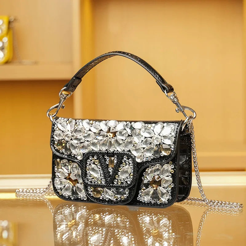 Chic Women's Crossbody Bag Leather Shoulder Handbag Designer Tote Purse Ladies Modern Elegant