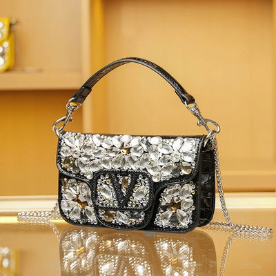 Chic Women's Crossbody Bag Leather Shoulder Handbag Designer Tote Purse Ladies Modern Elegant