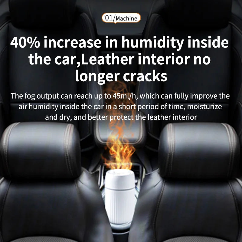 Car Aromatherapy Diffuser Humidifier with LED Light  Auto Air Purifier and Aroma Air Freshener for Car