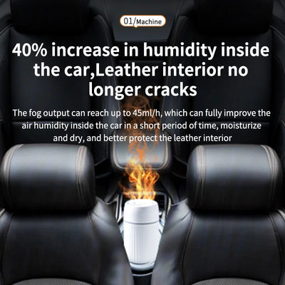 Car Aromatherapy Diffuser Humidifier with LED Light  Auto Air Purifier and Aroma Air Freshener for Car