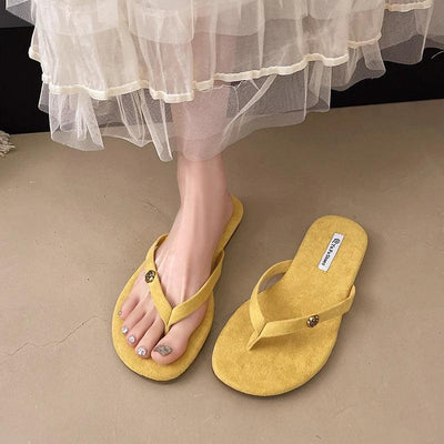 Luxury Designer Woman Flat Slippers Woven with Comfortable Women's Shoes Casual Bottom Slippers 2025 New Summer Women Sandals
