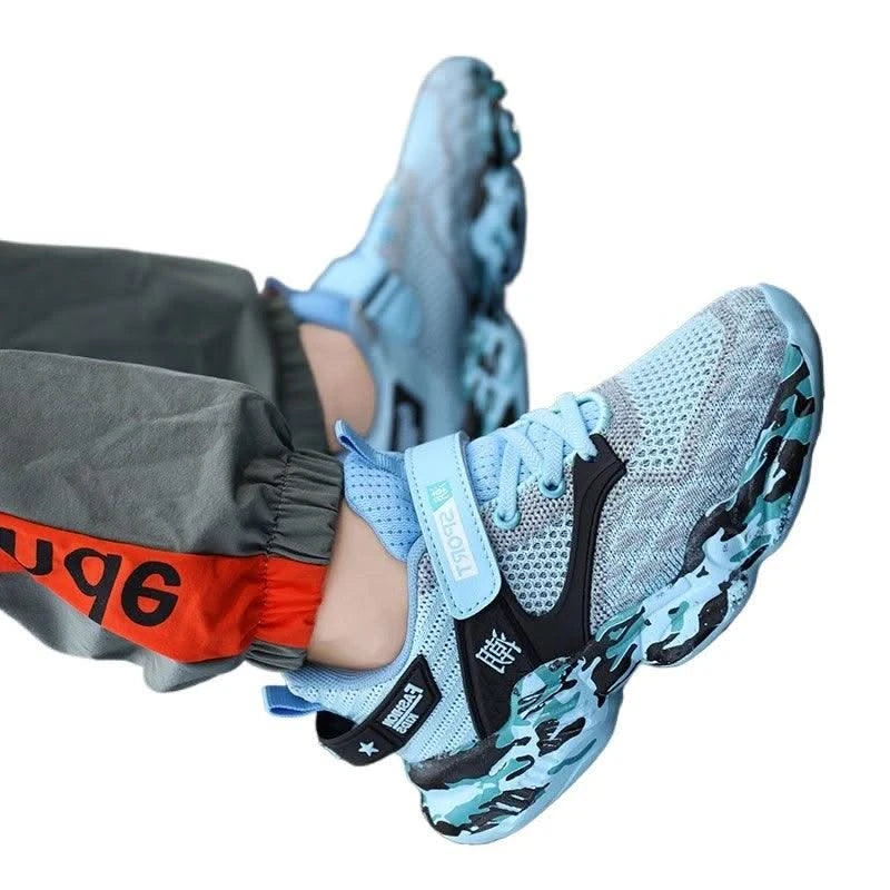 Children's Shoes Boys' Sports Shoes Summer Breathable Fly Woven Shoes Double Mesh Kid's Comfort Big Kids Pop Boys Soft Soled