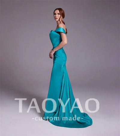 High Quality Mermaid One-shoulder Sheath Cocktail Fold Draped S Occasion Evening Gown vestidos de fiesta para mujer Customized