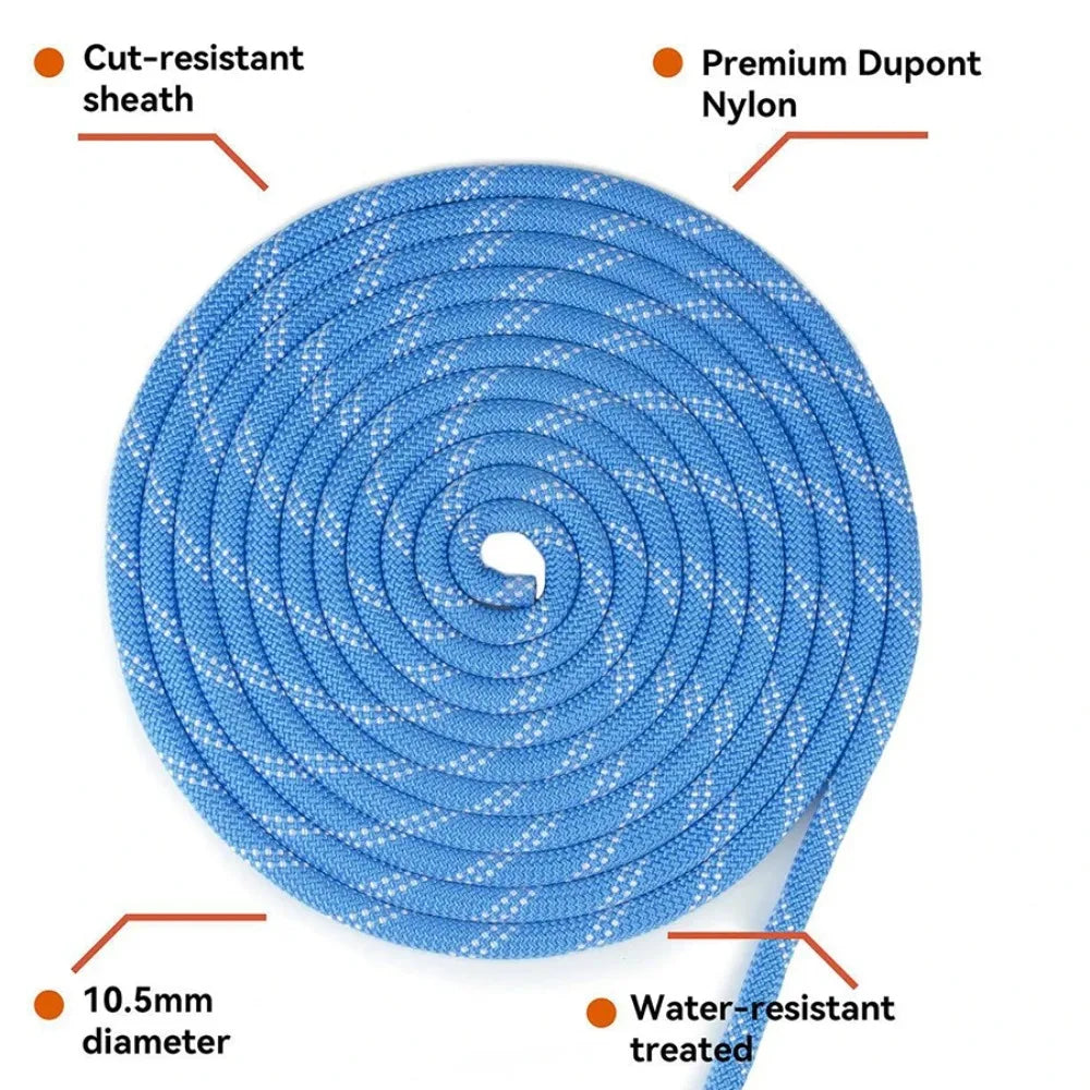 Outdoor Safety Rope Thickened 10m Safety Life Rope Climbing Rope Static Rock Mountaineering Rope Survival Fire Escape Car Rescue