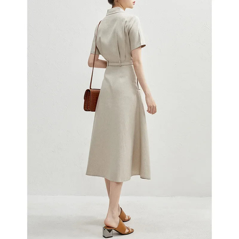 High-end Dress for Women in Summer Niche Design French Light Luxury Temperament Slim Work Shirt Skirt Skirt