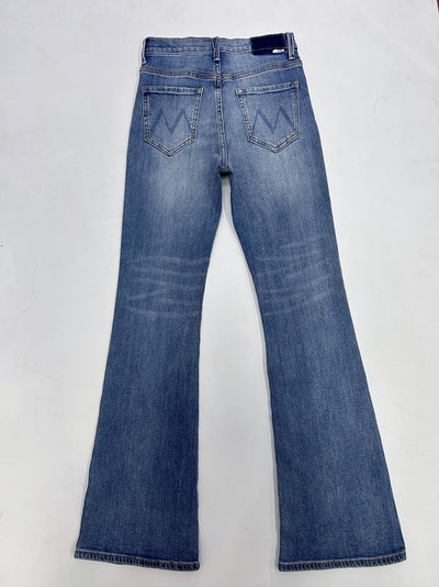 Women jeans High waisted light blue flare pants denim pants