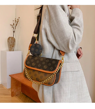 Designer Women's Leather Handbag - Elegant Crossbody Shoulder Messenger Bag Luxury Brand Tote Purse Stylish Ladies