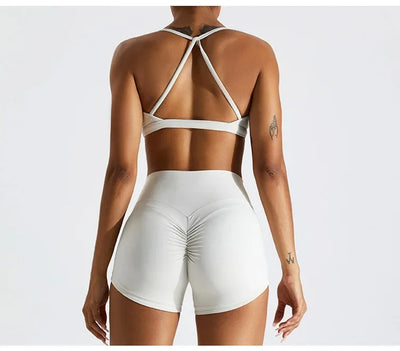 Sexy Scrunch Sports Bra Gym Top Women Running Back Cross Top Women Sportswear Yoga Underwear Fitness Workout Yoga ClothingWomen