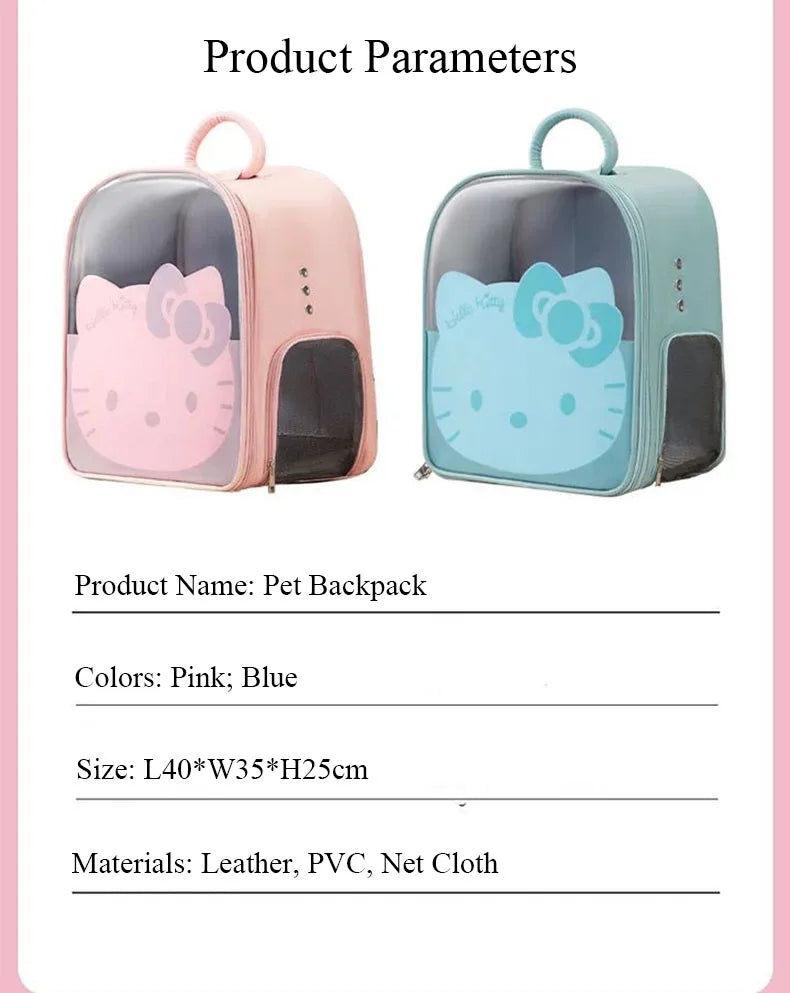Pet Carrier Backpack with Window Transport Carrying Breathable Travel Bag Dog Space Capsule Cat Carrier