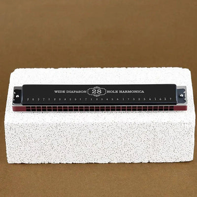 Harmonica 28 holes in key of C  with case for beginners adults professionals students friends gifts
