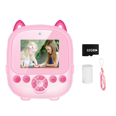Children Digital Camera Instant Print Toys For Kids Thermal Print Camera HD 1080P Instant Photo Printing Camera Video Toys Gift