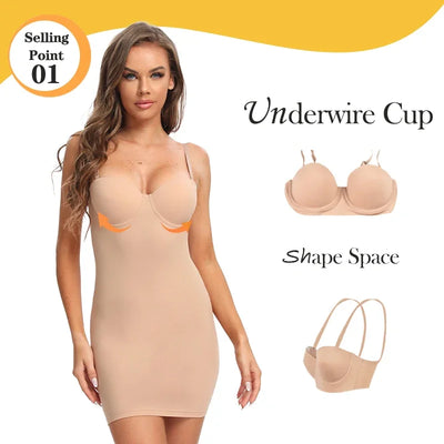 Shapewear Slips for Under Dresses Seamless Full Slip Body Shaper for Women Slip Dress Undergarment