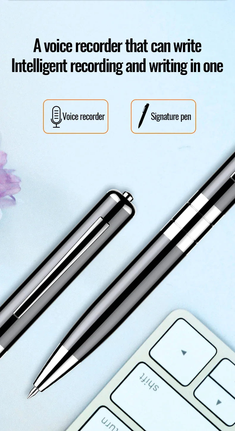 Portable Mini Digital Voice Recorder Sound Dictaphone Voice Activated Noise Reduction Recording Pen Long Time Audio Recorder
