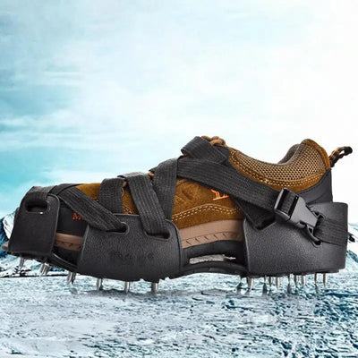 Crampons For Hiking Boots 32-Spikes Crampons Ice Cleats Traction Snow Grips Winter Ice Snow Grips Traction Cleats  For Walking