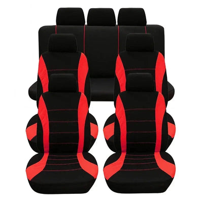 Seat Covers 9pcs Set Car Cushion Auto Accessories Seat Protect Five-Seat Universal Black Gray Blue Red