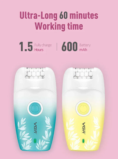VGR 738 Women's Epilators Metal Hair Removal Machine Woman Usb C Shaver Woman Electric Finich Touch 37
