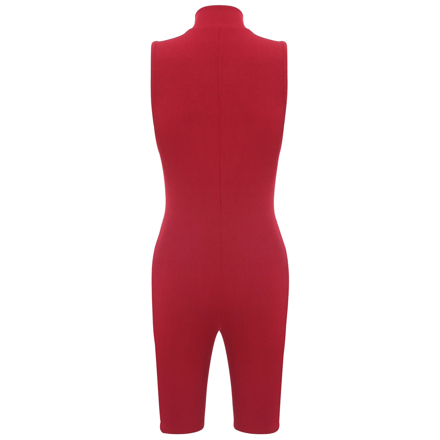 Womens Athletic Tank Bodysuit Sleeveless Front Half Zip Shorts Jumpsuit Leotard Gym Yoga Workout Cycling Sportswear Swimsuit