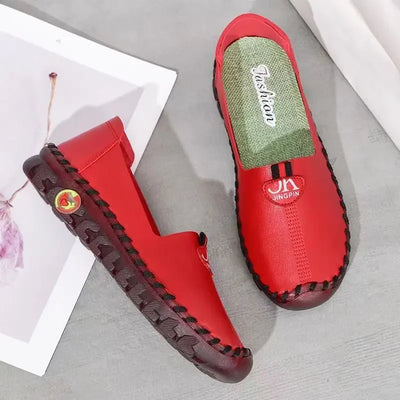 Orthopedic shoes for woman wide foot slip on loafers elderly women flat moccasins new nurse doctor comfort womens orthotic shoes