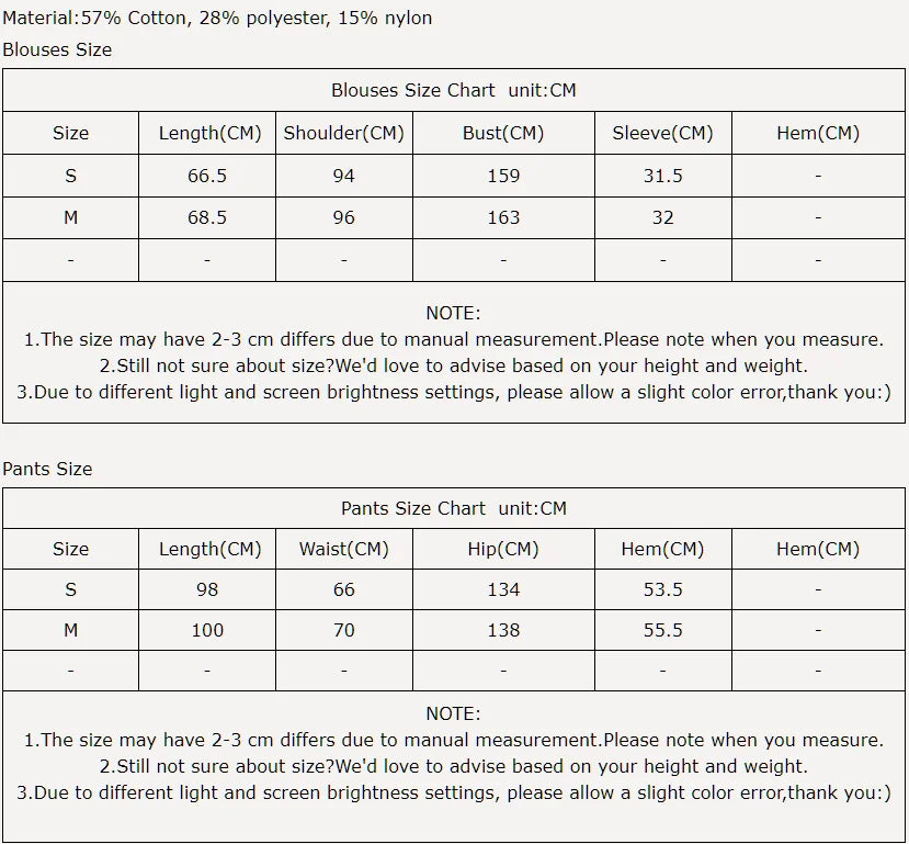 2025 Women Spring Two Pieces Suits Long Sleeve Cotton Blouses With Long Pants Wide Leg Two Pieces Sets Boho Suits Ladies Outfits
