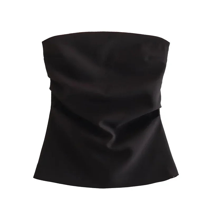 TRAF Top Women Summer Tanks&Camis Corset Tops Ladies Fashion Casual Sexy Elegant White Black Blue Pink Sleeveless Tank Tops