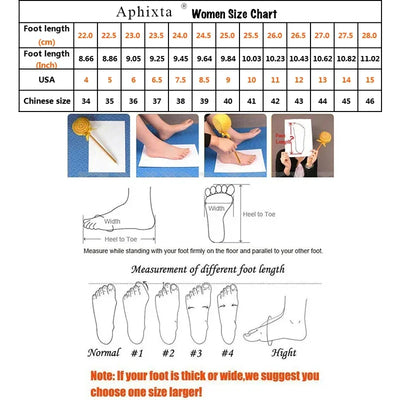 Aphixta Fashion Bling Champagne 7cm Chunky Heels Pumps Women Shoes Luxury Crystals Sun Buckle Party Wedding Super Big Size 30-50