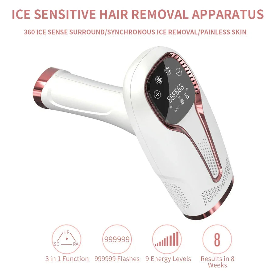 Professional Women Laser Hair Removal IPL Epilator Female Pulsed Light Electric Depilatory Device For Facial Body Bikini