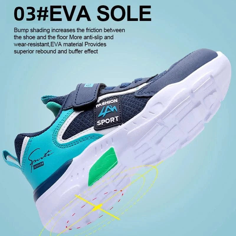 Children Casual Sports Shoes for Boys Breathable Summer Kids Hook&Loop Students Girls School Running Kids' Outdoor Sneakers