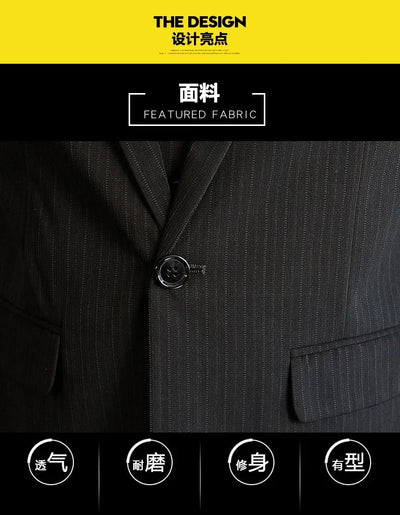 Suit (Blazer+ Vest + Trousers +) Men's Fashionable Business Solid color Gentleman's Wedding Workwear Casual Performance Suit