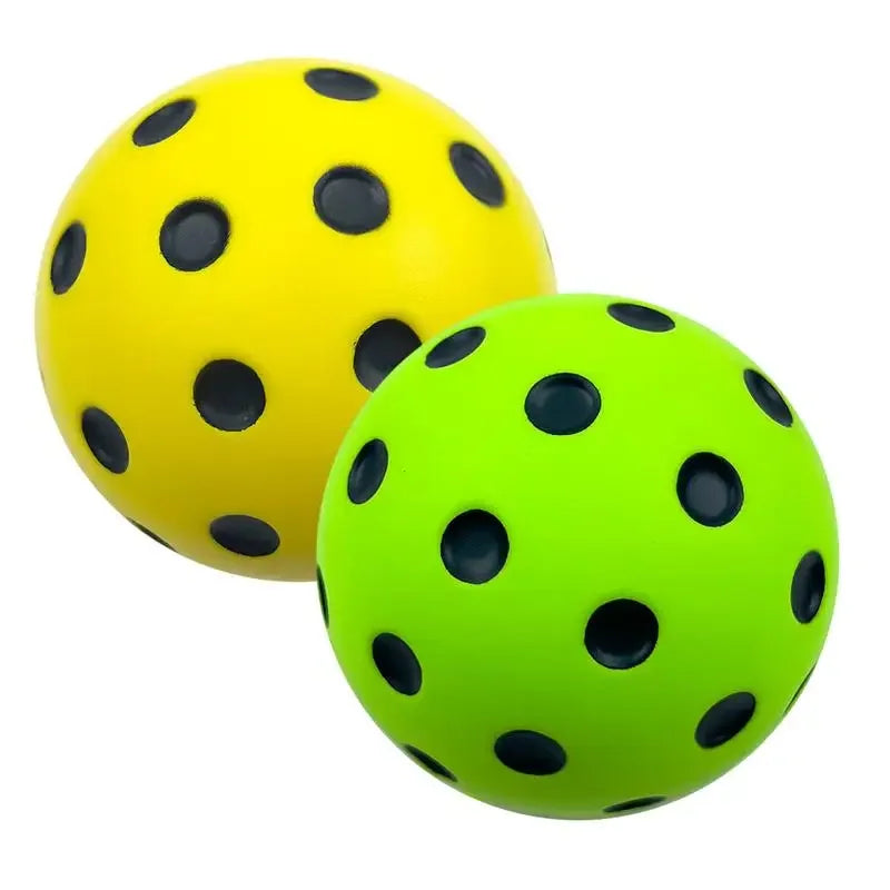 Silent Pickleball Balls Quiet Foam Pickleballs Practice Balls with Exact Real Ball Bounce Soft PU Pickleball Ball for Indoor Use