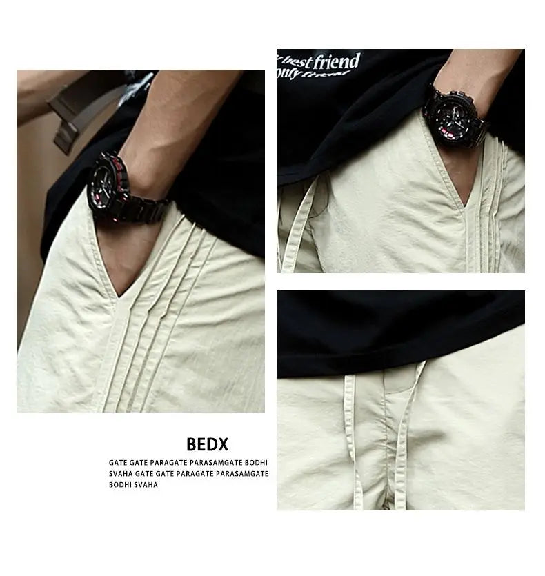 Men's Trousers 2025 Summe Fashion Thin Style Business Casual Pants Outdoor Stretch Breathable Straight Leg Loos Baggy Versatile