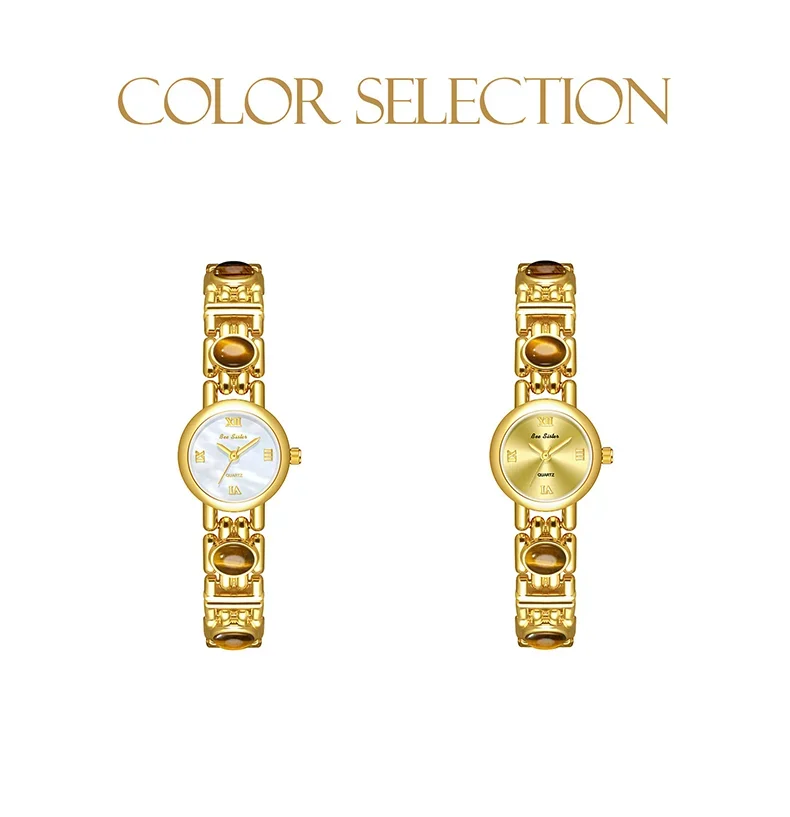 2025 High-End Vintage Woman Watches Fashion Elegant Natural Jade Stones Quartz Watch Retro Waterproof Hand Clock Gifts