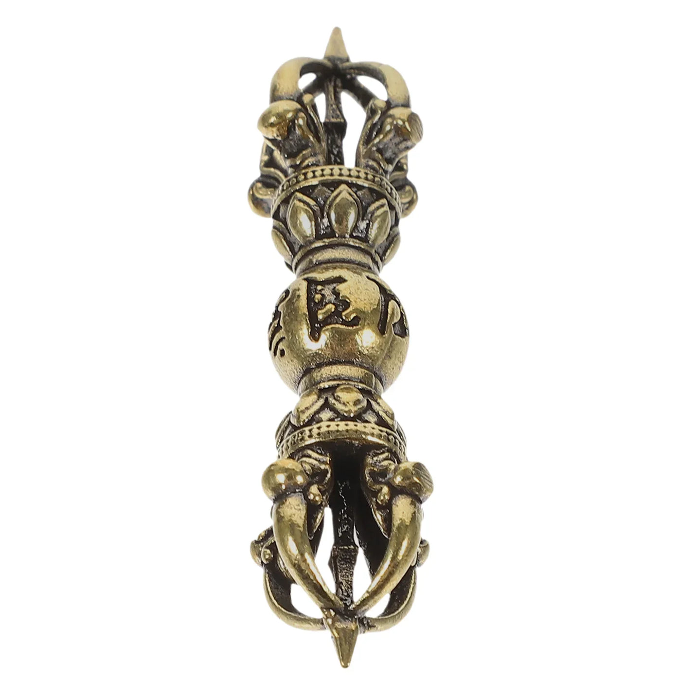 Vajra Pestle Home Decor Buddhism Deck Statue Small Mini Brass Adornments Craft Office